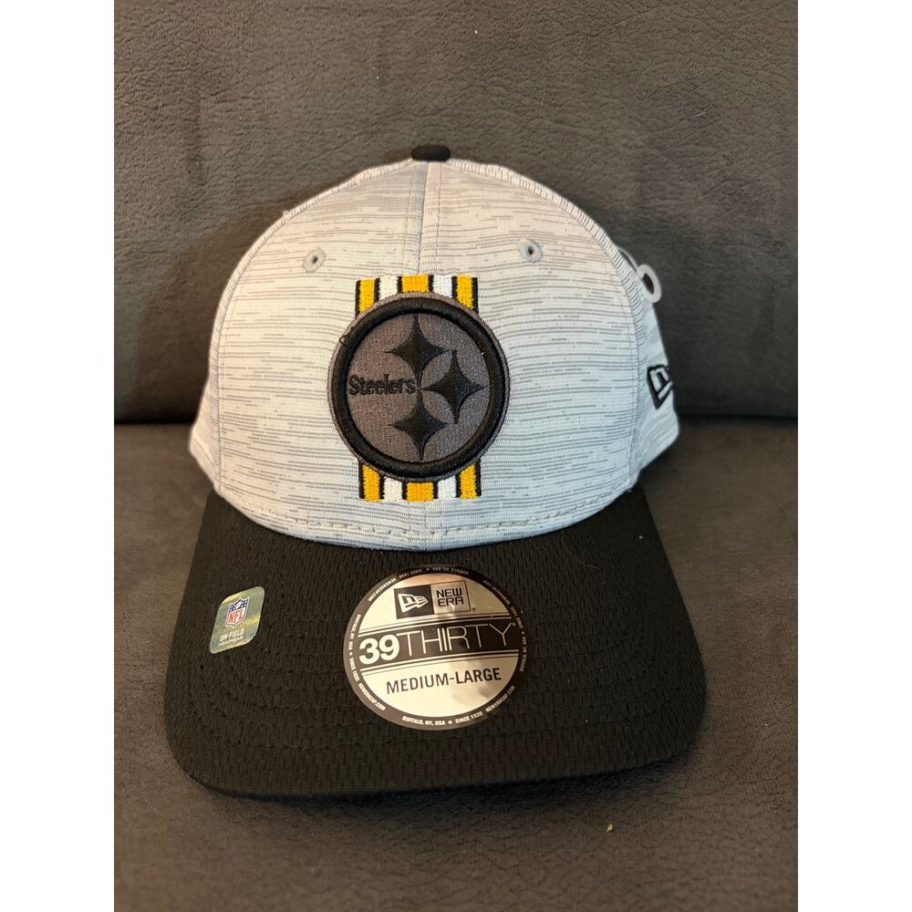 Pittsburgh Steelers New Era Training Camp 9FORTY Fitted Hat-Gray-size med/large